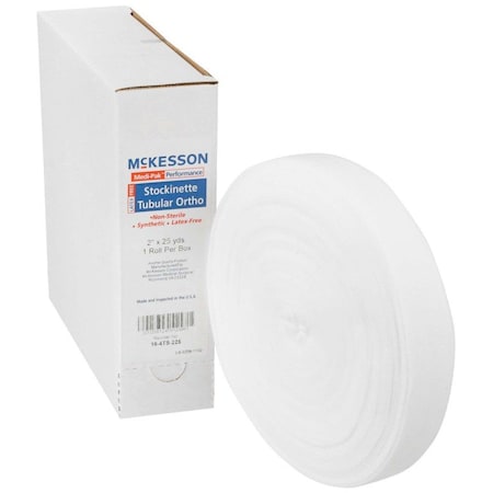 Mckesson White Polyester Tubular Stockinette, 2 Inch x 25 Yard, 12PK 16-4TS-225